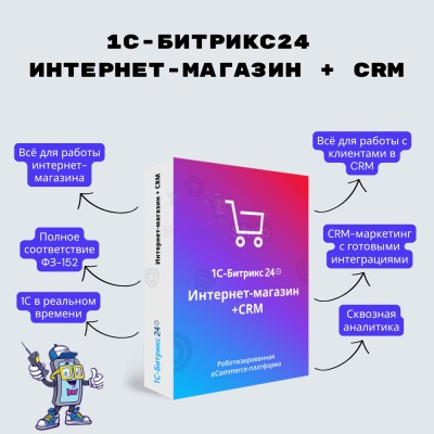 Программа для ЭВМ "1С-Битрикс24". Лицензия Интернет-магазин + CRM (12 мес.) - купить в Шижне